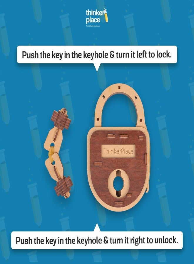 ThinkerPlace DIY Lock & Key for Kids | Build, Color & Play with a Working Lock & Key | STEM Educational Toy for Kids Age 6+ Years | Science & Learning Toy - Image 3